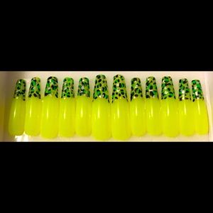 Lime Leopard Press on Nails